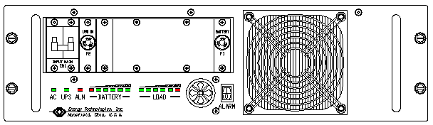 <br />ETI0001-1447 Rugged MilSpec UPS and PDU Standard Front Panel Layout