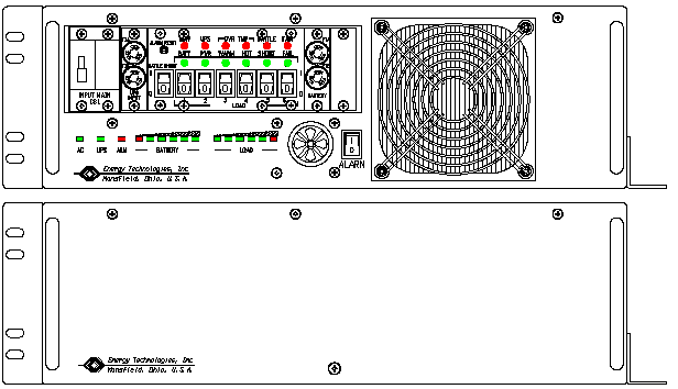 P/N: <br />ETI0001-1456 Rugged MilSpec UPS and PDU Standard Front 